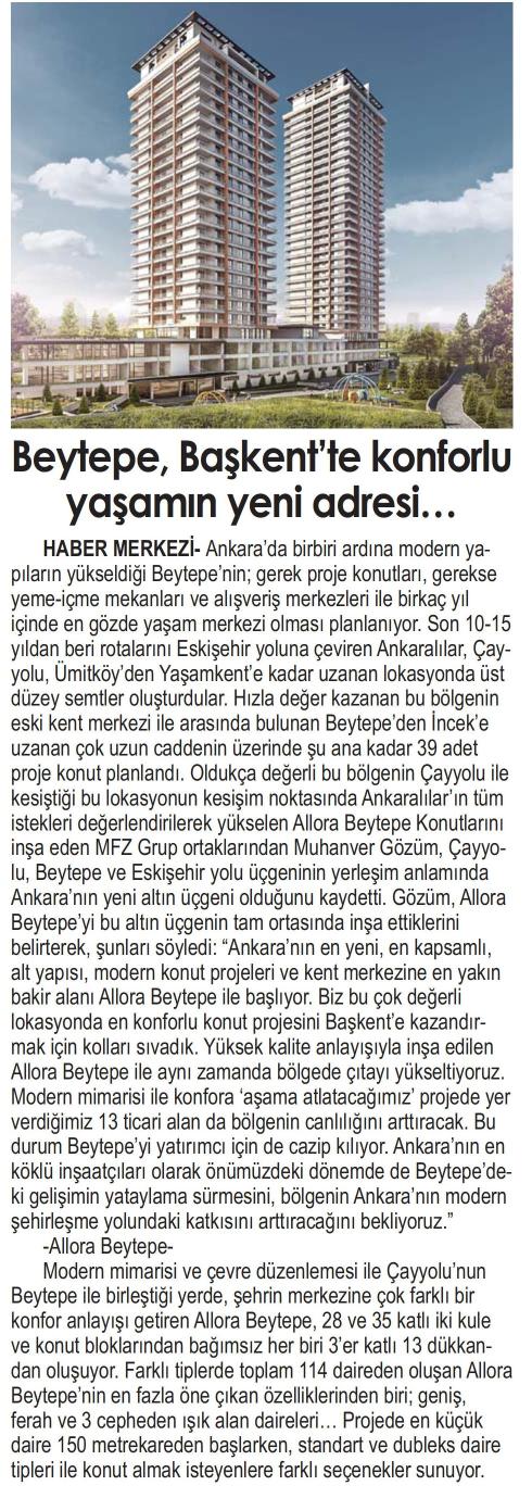 Beytepe, Başkentle Konforlu Yaşamın Yeni Adresi